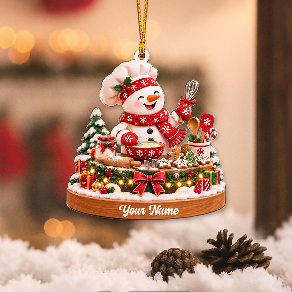 Chef Home Decor, Christmas Ornament, Personalized Ornament