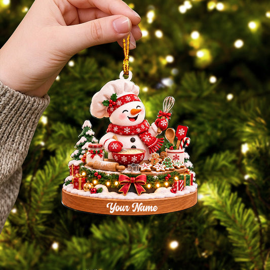 Chef Home Decor, Christmas Ornament, Personalized Ornament