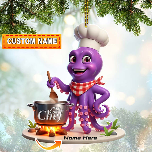 Chef Lover Home Decor, Christmas Ornament, Personalized Ornament