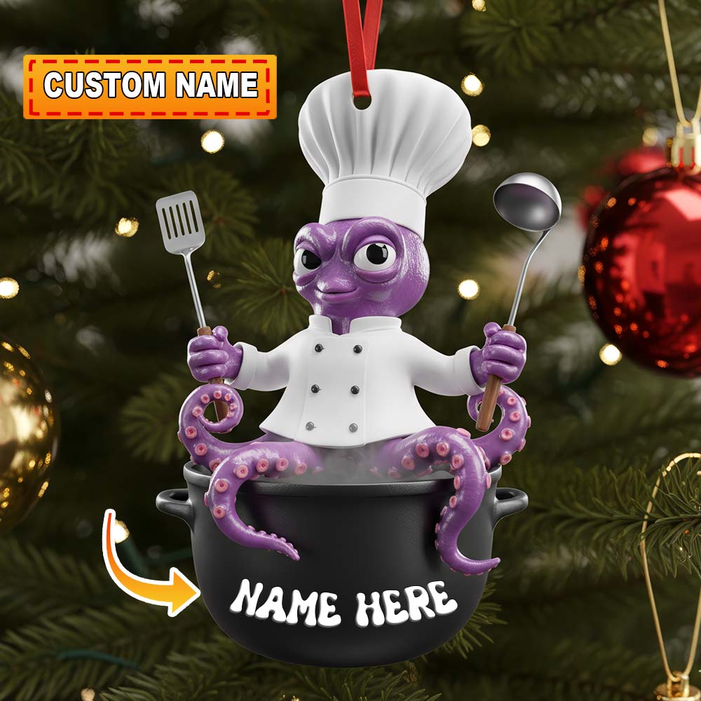 Chef, Home Decor, Christmas Ornament, Personalized Ornament