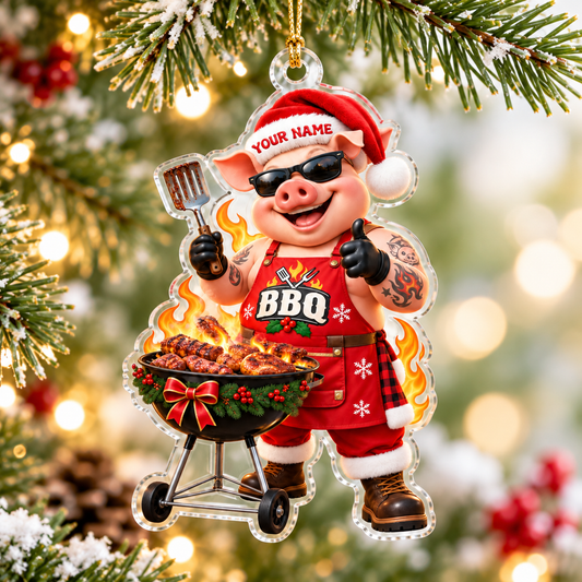 BBQ Home Decor, Christmas Ornament, Personalized Ornament