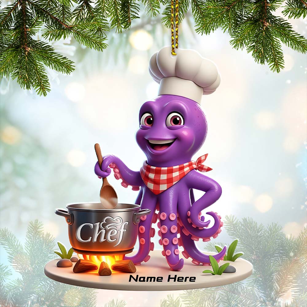 Chef Lover Home Decor, Christmas Ornament, Personalized Ornament
