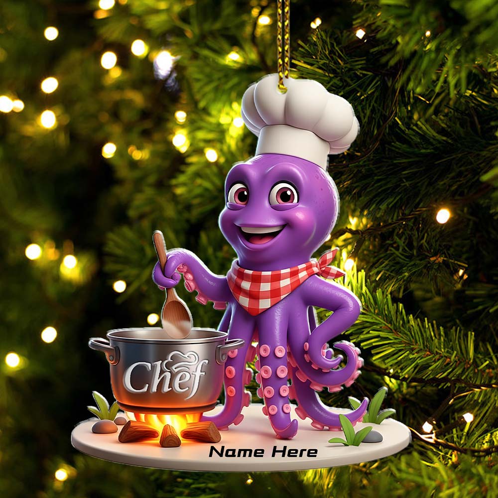 Chef Lover Home Decor, Christmas Ornament, Personalized Ornament