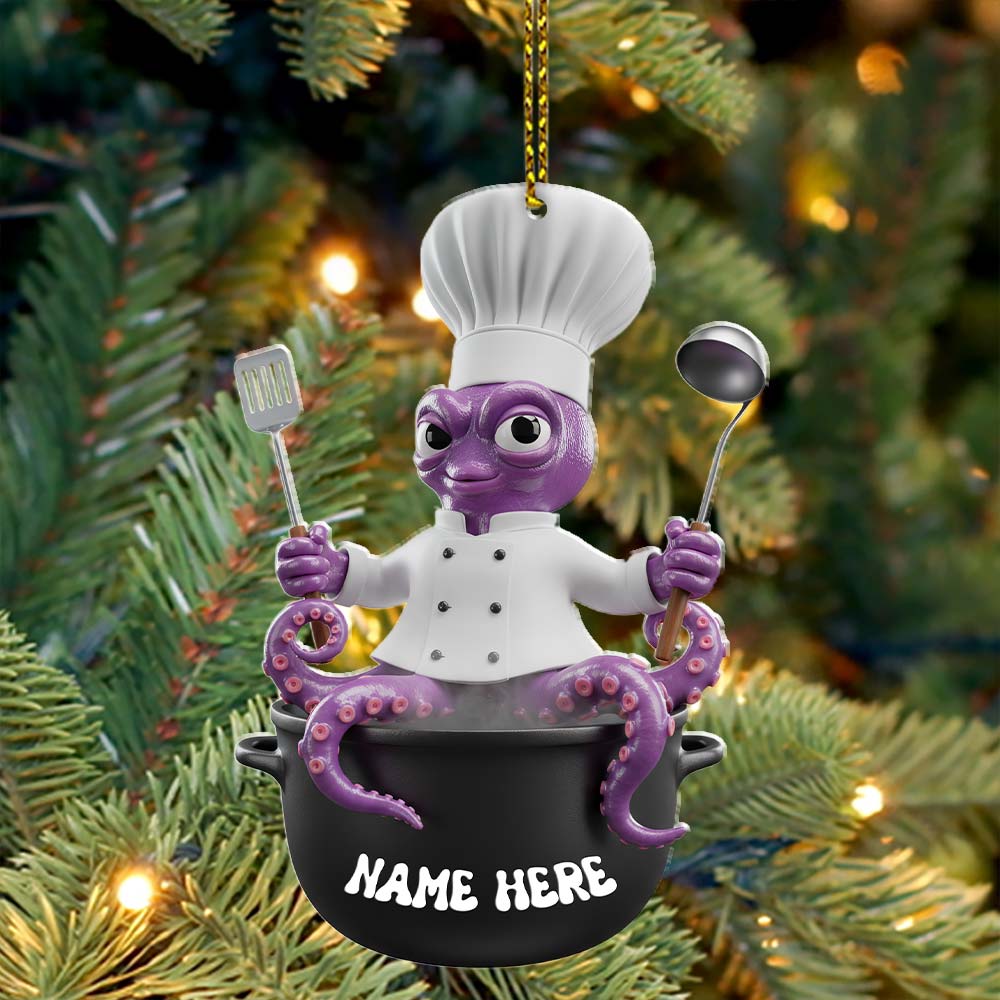Chef, Home Decor, Christmas Ornament, Personalized Ornament