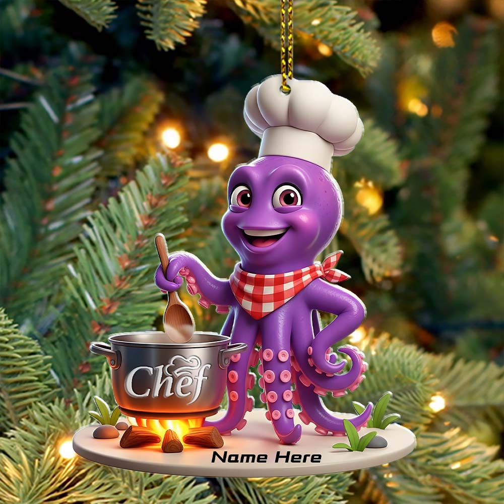 Chef Lover Home Decor, Christmas Ornament, Personalized Ornament